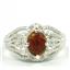 SR365, Created Red/Brown Opal, 925 Sterling Silver Ring