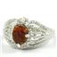SR365, Created Red/Brown Opal, 925 Sterling Silver Ring