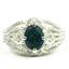 SR365, Created Blue Green Opal, 925 Sterling Silver Ring