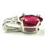 925 Sterling Silver Pendant, Created Ruby, SP021