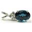 925 Sterling Silver Pendant, London Blue Topaz, SP043