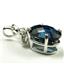 925 Sterling Silver Pendant, London Blue Topaz, SP043