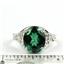 SR057, Russian Nanocrystal Emerald, 925 Sterling Silver Ring