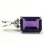 925 Sterling Silver Pendant, Amethyst, SP042