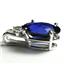 925 Sterling Silver Pendant, Created Blue Sapphire, SP019
