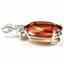 925 Sterling Silver Pendant w/accents, Padparadscha CZ, SP016
