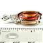 925 Sterling Silver Pendant w/accents, Padparadscha CZ, SP016