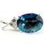 925 Sterling Silver Pendant w/accents, Neptune Garden Topaz, SP016