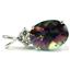 925 Sterling Silver Pendant w/accents, Mystic Fire Topaz, SP016