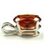 925 Sterling Silver Pendant, Created Padparadscha Sapphire, SP006