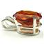 925 Sterling Silver Pendant, Created Padparadscha Sapphire, SP006