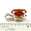 925 Sterling Silver Pendant, Created Padparadscha Sapphire, SP006