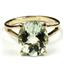 10K, 14K or 18K Gold Ladies Ring, Green Amethyst, R132