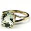 10K, 14K or 18K Gold Ladies Ring, Green Amethyst, R132