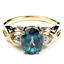 10K, 14K or 18K Gold Ladies Ring, Paraiba Topaz, R243