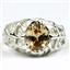 925 Sterling Silver Men's Nugget Ring, Champagne CZ, SR168