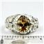925 Sterling Silver Men's Nugget Ring, Champagne CZ, SR168