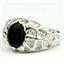 925 Sterling Silver Men's Nugget Ring, Black Onyx, SR168