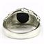 925 Sterling Silver Men's Nugget Ring, Black Onyx, SR168