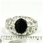 925 Sterling Silver Men's Nugget Ring, Black Onyx, SR168