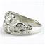 925 Sterling Silver Men's Nugget Ring, Cubic Zirconia, SR168