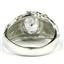 925 Sterling Silver Men's Nugget Ring, Cubic Zirconia, SR168