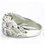 925 Sterling Silver Men's Nugget Ring, Swiss Blue CZ, SR168