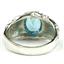 925 Sterling Silver Men's Nugget Ring, Swiss Blue CZ, SR168