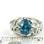 925 Sterling Silver Men's Nugget Ring, Swiss Blue CZ, SR168