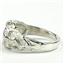 925 Sterling Silver Men's Nugget Ring, Mozambique Garnet, SR168