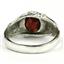 925 Sterling Silver Men's Nugget Ring, Mozambique Garnet, SR168