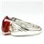 SR361, Created Padparadsha Sapphire, 925 Sterling Silver Ring