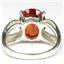 SR361, Created Padparadsha Sapphire, 925 Sterling Silver Ring