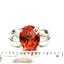 SR361, Created Padparadsha Sapphire, 925 Sterling Silver Ring