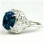 Sterling Silver Ladies Ring, Created Blue/Green Opal, SR009
