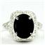 Sterling Silver Ladies Ring, Black Onyx, SR009