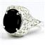 Sterling Silver Ladies Ring, Black Onyx, SR009