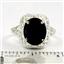 Sterling Silver Ladies Ring, Black Onyx, SR009
