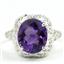 Sterling Silver Ladies Ring, Amethyst, SR009