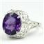 Sterling Silver Ladies Ring, Amethyst, SR009