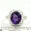 Sterling Silver Ladies Ring, Amethyst, SR009