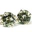 14k Gold Leverback Earrings, Green Amethyst, E117