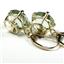14k Gold Leverback Earrings, Green Amethyst, E117