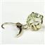 14k Gold Leverback Earrings, Green Amethyst, E117