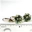 14k Gold Leverback Earrings, Green Amethyst, E117