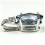 925 Sterling Silver Pendant, Neptune Garden Topaz, SP019