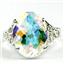 Sterling Silver Ladies Ring, Mercury Mist Topaz, SR049