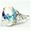 Sterling Silver Ladies Ring, Mercury Mist Topaz, SR049