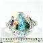 Sterling Silver Ladies Ring, Mercury Mist Topaz, SR049