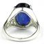 Sterling Silver Ladies Ring, Created Blue Sapphire, SR049